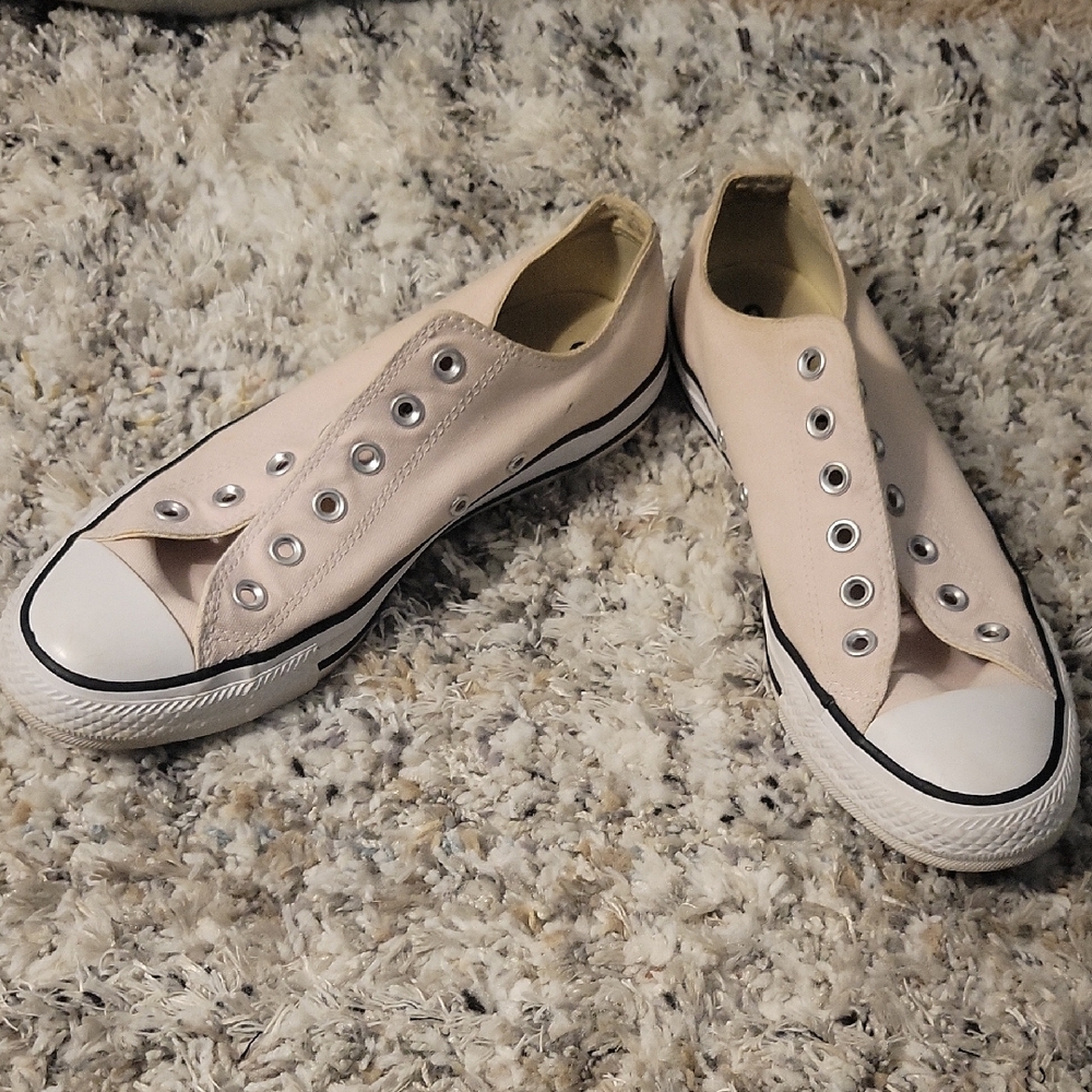 Converse Pink Slip-On Canvas Low Top Sneakers